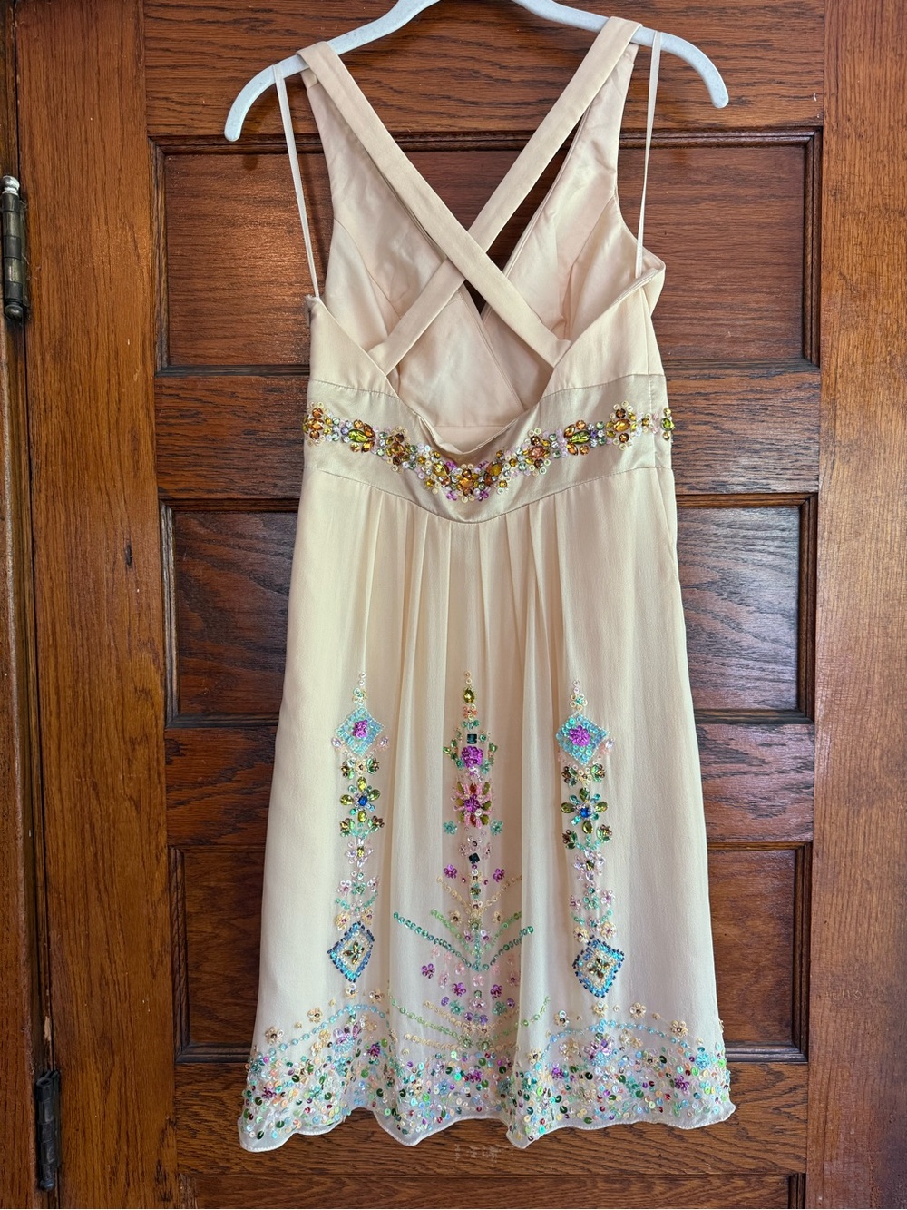 VINTAGE Y2K 100% Silk Beaded Dress Fairy Fairycore Whimsical Basix Black Label 2 - Picture 8 of 11